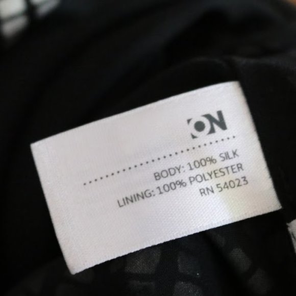 Old Navy Silk Dress with Ruffle Neck Style #582411- Black/ White, size S - Picture 13 of 16